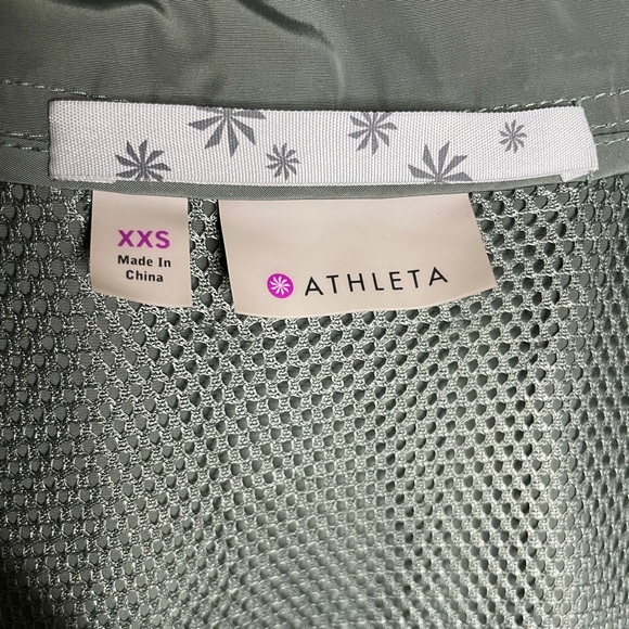 Athleta Jackets & Coats Athleta Drippity Olive Green Longline